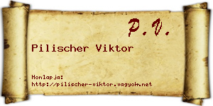 Pilischer Viktor névjegykártya